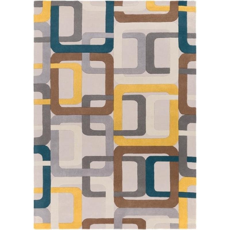 Modern Geometric Block Area Rug 72