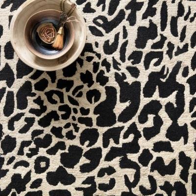Bold Leopard Print Modern Area Rug 75